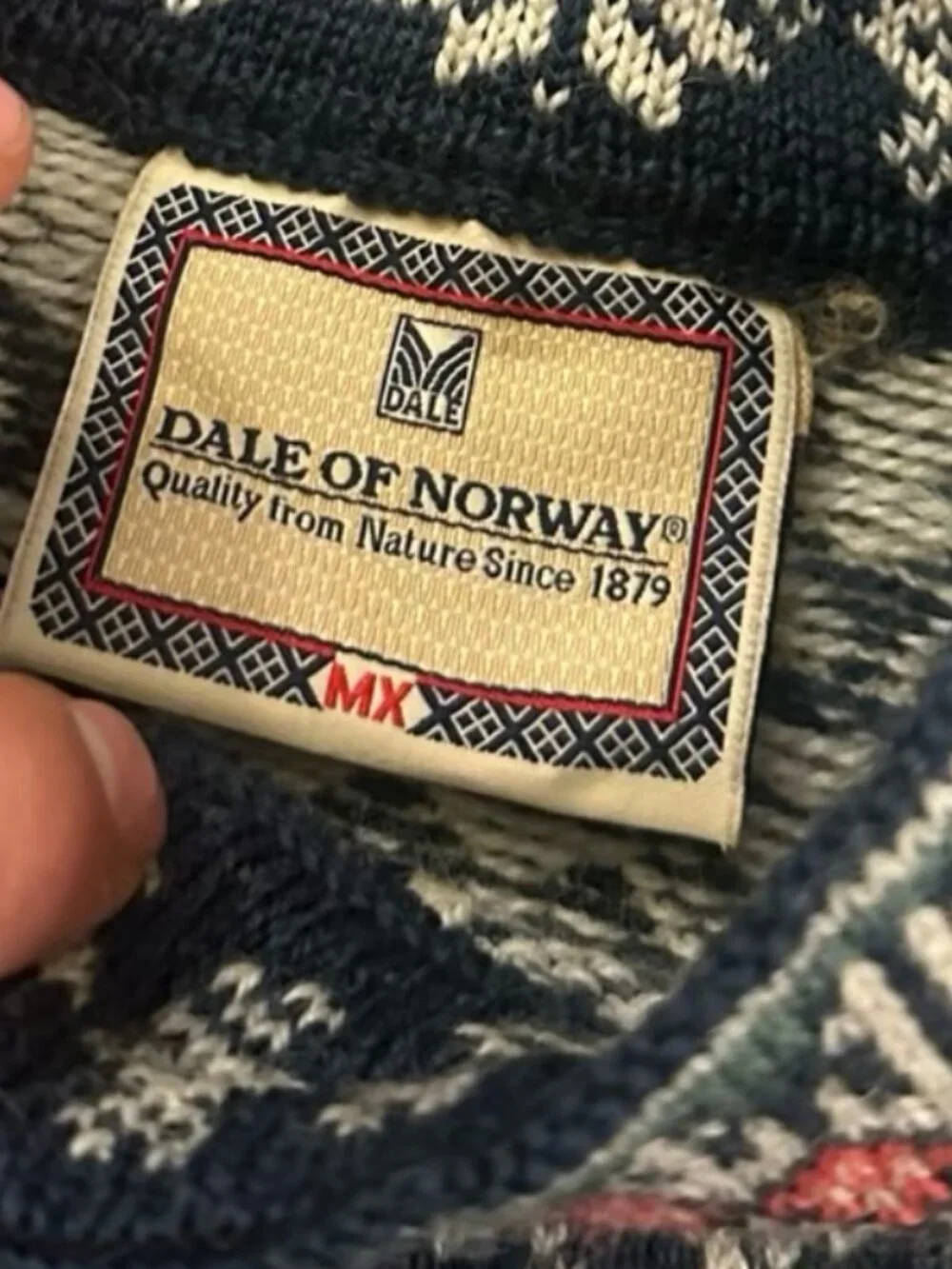 VTG DALE of NORWAY Cardigan Sweater Size MX Wool